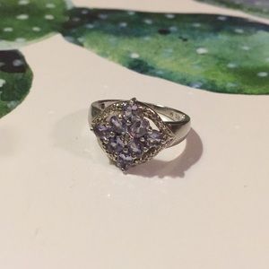 vintage style sterling tanzanite ring size 8.5